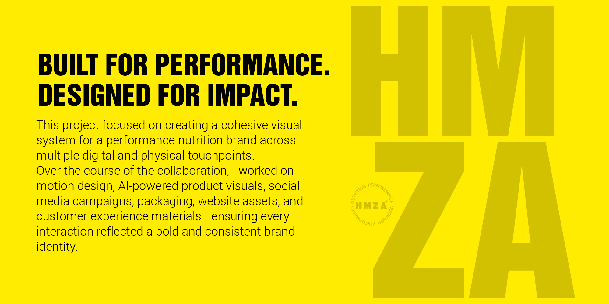 HMZA — Built for Performance, Designed for Impact